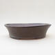 Ceramic bonsai bowl 18 x 16.5 x 4.5 cm, color brown - 1/3