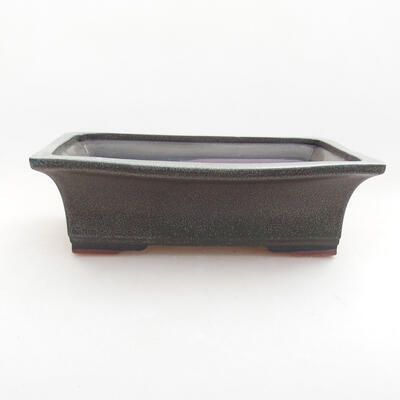 Ceramic bonsai bowl 20 x 15.5 x 6 cm, gray color - 1