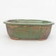 Ceramic bonsai bowl 21.5 x 16.5 x 7 cm, color green - 1/3