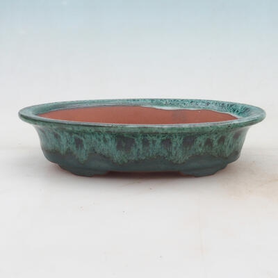Bonsai bowl 21 x 14 x 5 cm, color green - 1