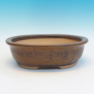 Bonsai ceramic bowl CEJ 56, brown - 1
