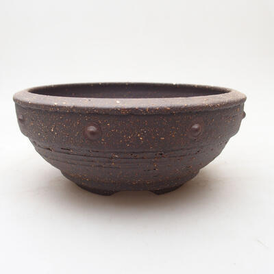 Ceramic bonsai bowl 15.5 x 15.5 x 6.5 cm, color cracked - 1