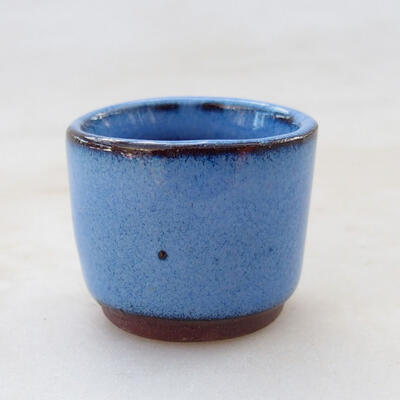 Ceramic bonsai bowl 3 x 3 x 2.5 cm, color blue - 1