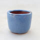 Ceramic bonsai bowl 3 x 3 x 2.5 cm, color blue - 1/3