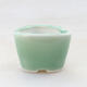 Ceramic bonsai bowl 4 x 3.5 x 3 cm, color green - 1/3