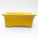 Ceramic bonsai bowl 17 x 14 x 7 cm, color yellow - 1/3