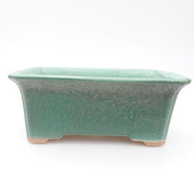 Ceramic bonsai bowl 17 x 14 x 7 cm, color green - 1