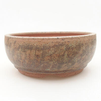 Ceramic bonsai bowl 16 x 16 x 6.5 cm, brown color - 1