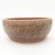 Ceramic bonsai bowl 16 x 16 x 6.5 cm, brown color - 1/3