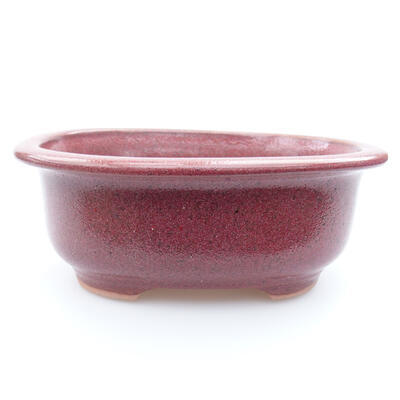 Ceramic bonsai bowl 14 x 11 x 5.5 cm, color purple - 1