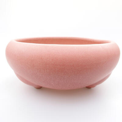 Ceramic bonsai bowl 13.5 x 13.5 x 6 cm, color pink - 1
