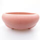 Ceramic bonsai bowl 13.5 x 13.5 x 6 cm, color pink - 1/3