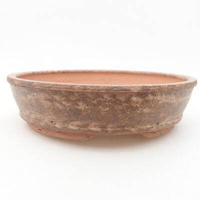 Ceramic bonsai bowl 20 x 20 x 5 cm, color brown - 1