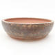 Ceramic bonsai bowl 18 x 18 x 5.5 cm, brown color - 1/3