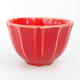 Ceramic bonsai bowl 5 x 5 x 3.5 cm, color red - 1/3