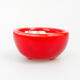 Ceramic bonsai bowl 4 x 4 x 2 cm, color red - 1/3