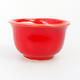 Ceramic bonsai bowl 4.5 x 4.5 x 3 cm, color red - 1/3