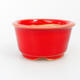Ceramic bonsai bowl 4 x 4 x 2.5 cm, color red - 1/3