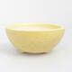 Ceramic bonsai bowl 6 x 6 x 3 cm, color yellow - 1/3