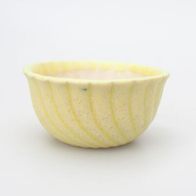 Ceramic bonsai bowl 5 x 5 x 3 cm, color yellow - 1