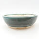 Ceramic bonsai bowl 16.5 x 16.5 x 5 cm, color green - 1/3