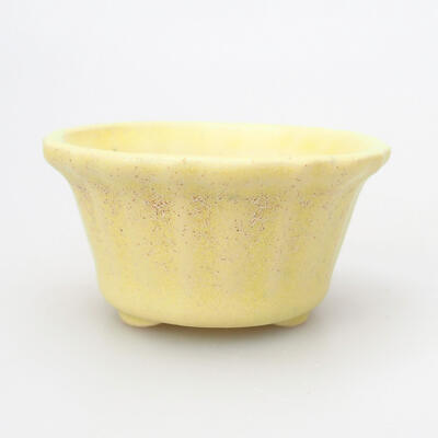 Ceramic bonsai bowl 5 x 5 x 3 cm, color yellow - 1