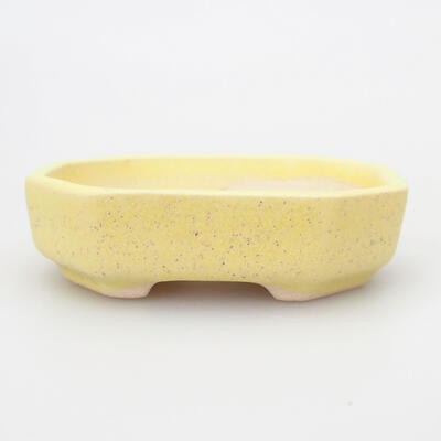 Ceramic bonsai bowl 5.5 x 4 x 1.5 cm, color yellow - 1