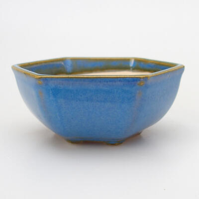 Ceramic bonsai bowl 7 x 6 x 3 cm, color blue - 1