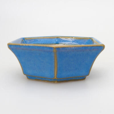 Ceramic bonsai bowl 5.5 x 5 x 2.5 cm, color blue - 1
