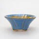 Ceramic bonsai bowl 5.5 x 5.5 x 2.5 cm, color blue - 1/3