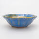 Ceramic bonsai bowl 5 x 5 x 2 cm, color blue - 1/3