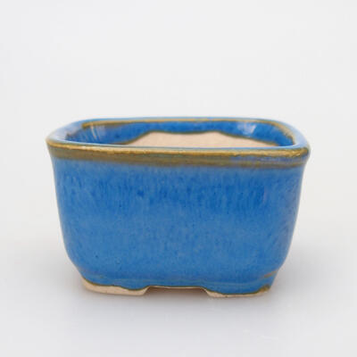 Ceramic bonsai bowl 4.5 x 3.5 x 2.5 cm, color blue - 1