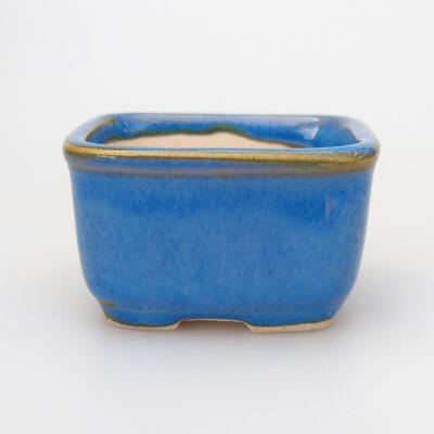 Ceramic bonsai bowl 4.5 x 3.5 x 2.5 cm, color blue - 1