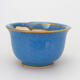 Ceramic bonsai bowl 4.5 x 4.5 x 3 cm, color blue - 1/3