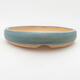 Ceramic bonsai bowl 19 x 19 x 3 cm, color blue - 1/3