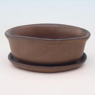 Bonsai bowl tray of water H05 +, brown - 1