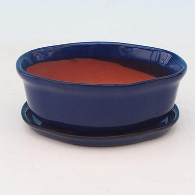 Bonsai bowl tray of water H05 +, blue - 1