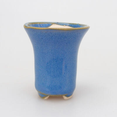 Ceramic bonsai bowl 3 x 3 x 3.5 cm, color blue - 1