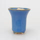 Ceramic bonsai bowl 3 x 3 x 3.5 cm, color blue - 1/3