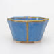 Ceramic bonsai bowl 4.5 x 3 x 3 cm, color blue - 1/3