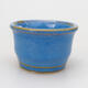 Ceramic bonsai bowl 3.5 x 3.5 x 2.5 cm, color blue - 1/3