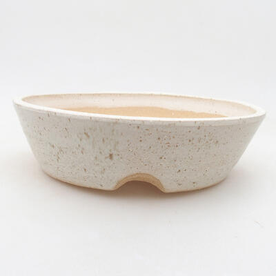 Ceramic bonsai bowl 20 x 20 x 5.5 cm, beige color - 1