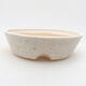 Ceramic bonsai bowl 20 x 20 x 5.5 cm, beige color - 1/3