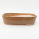 Ceramic bonsai bowl 23 x 17.5 x 5 cm, brown color - 1/3