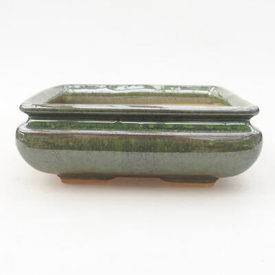 Ceramic bonsai bowl 15 x 15 x 5.5 cm, color green - 1