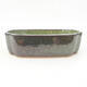 Ceramic bonsai bowl 17.5 x 13.5 x 5 cm, color green - 1/3