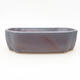 Ceramic bonsai bowl 17.5 x 13.5 x 5 cm, metal color - 1/3