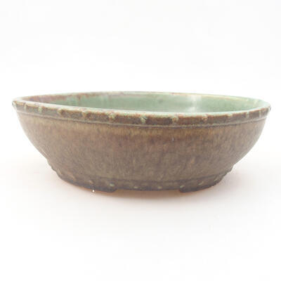 Ceramic bonsai bowl 17 x 17 x 4.5 cm, color green - 1