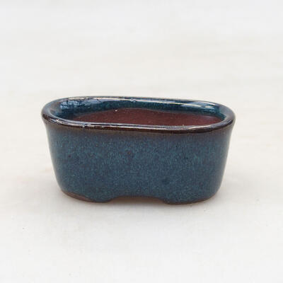 Ceramic bonsai bowl 4.5 x 2.5 x 2 cm, color blue - 1