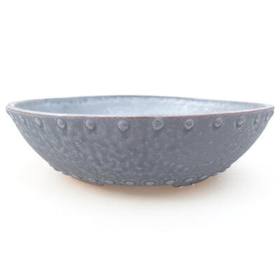 Ceramic bonsai bowl 17 x 17 x 4.5 cm, metal color - 1